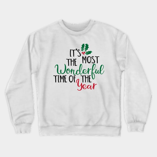 It's the most wonderful time of the year Crewneck Sweatshirt by Peach Lily Rainbow